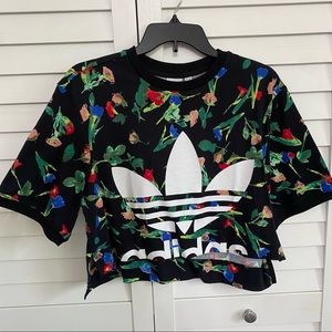 Adidas flower crop top